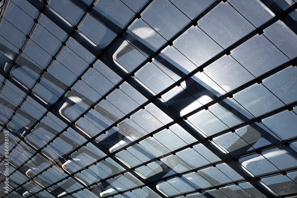 The glass roof of the station in sunlight The glass roof of the station in sunlight
