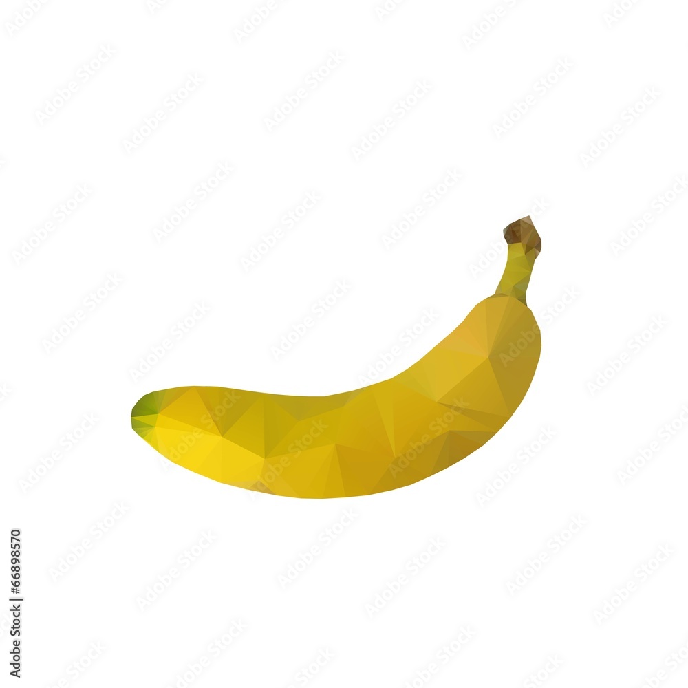 Polygonal banana design