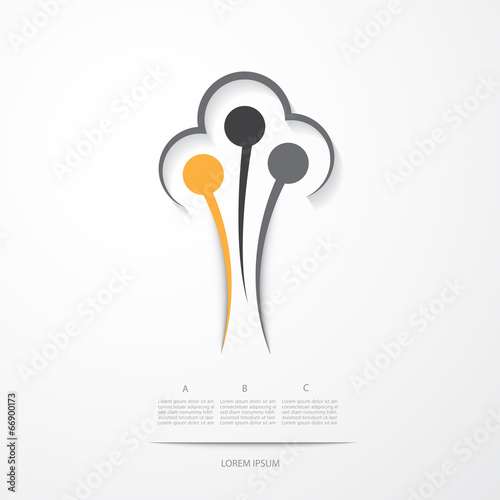 Minimal infographic template, vector