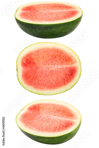 Set of watermelon on white background