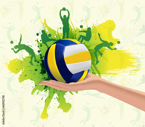 Volleyball sport design background