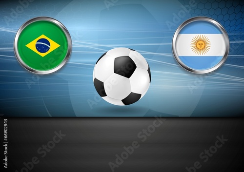 Final football. Brazil and Argentine in Brazil 2014