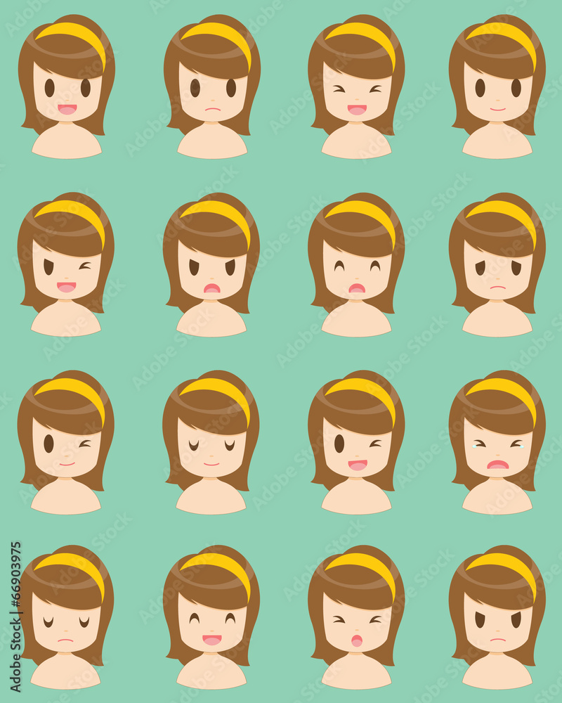 .Facial expression of the girl .Facial expression of the girl