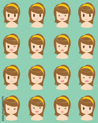 .Facial expression of the girl