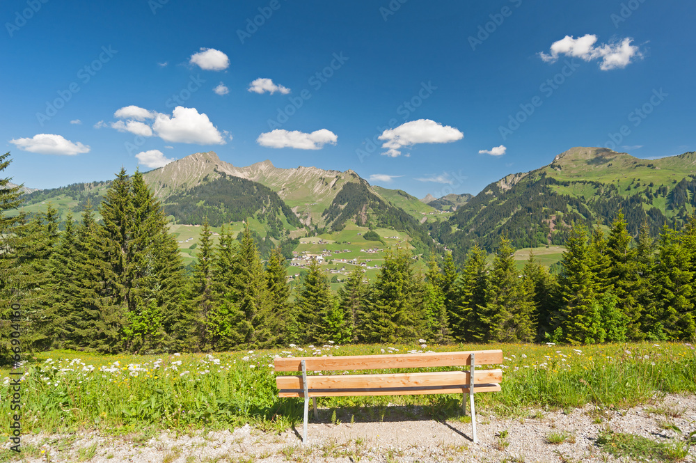 Bench with panoramic view