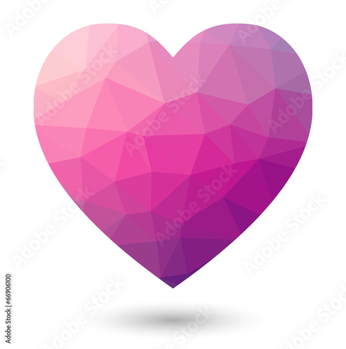 Abstract vector card with triangle heart.