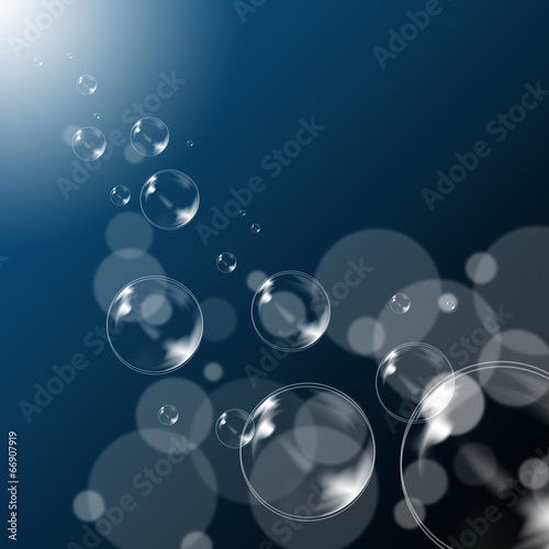Bubbles Background Shows Translucent Soapy And Spheres.
