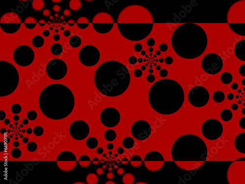Dots Background Shows Big And Small Circles.