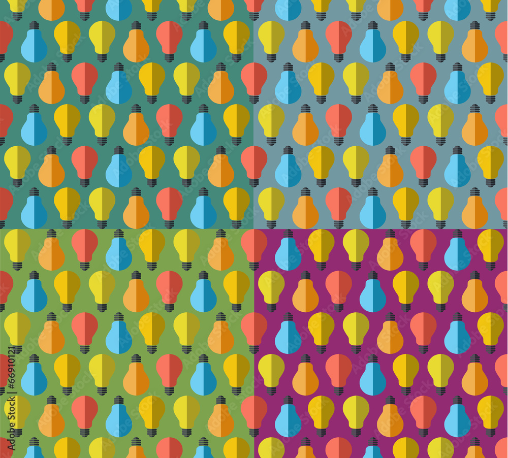 Colorful Bulb Seamless Pattern Colorful Bulb Seamless Pattern