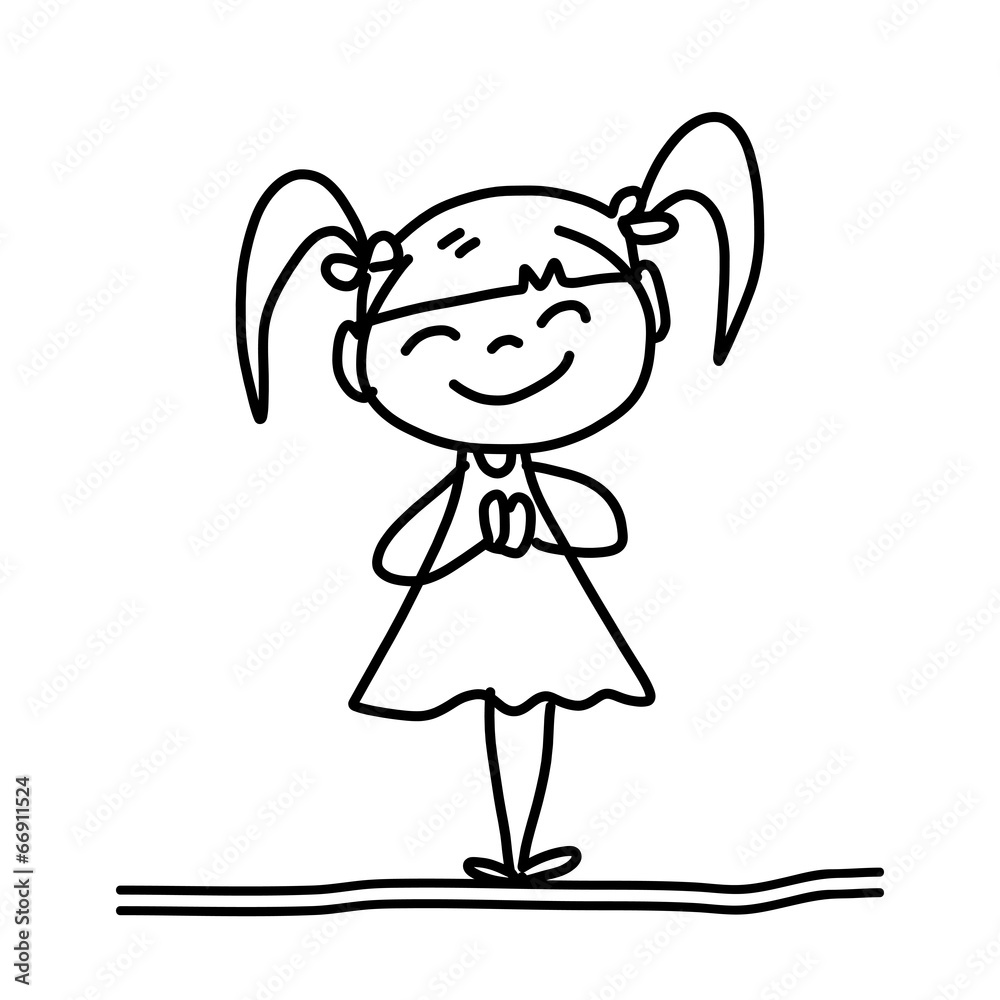 hand drawing happy kids hand drawing happy kids