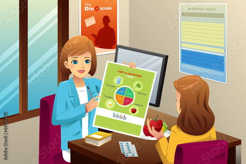 Nutritionist explaining about diet