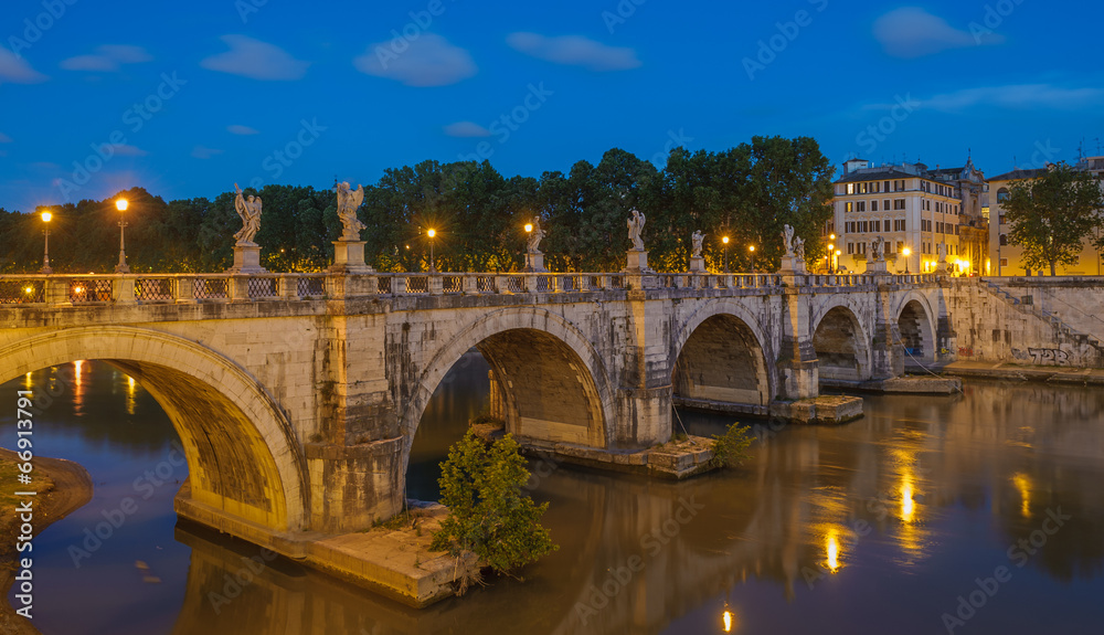 Sant’Angelo bridge in Rome, Italy