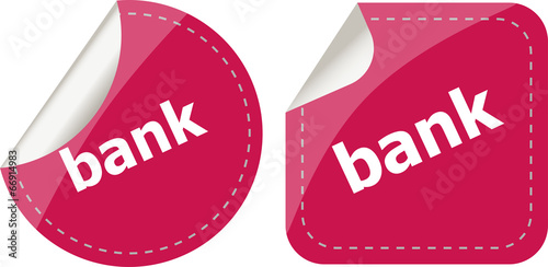 back word on stickers button set, business label