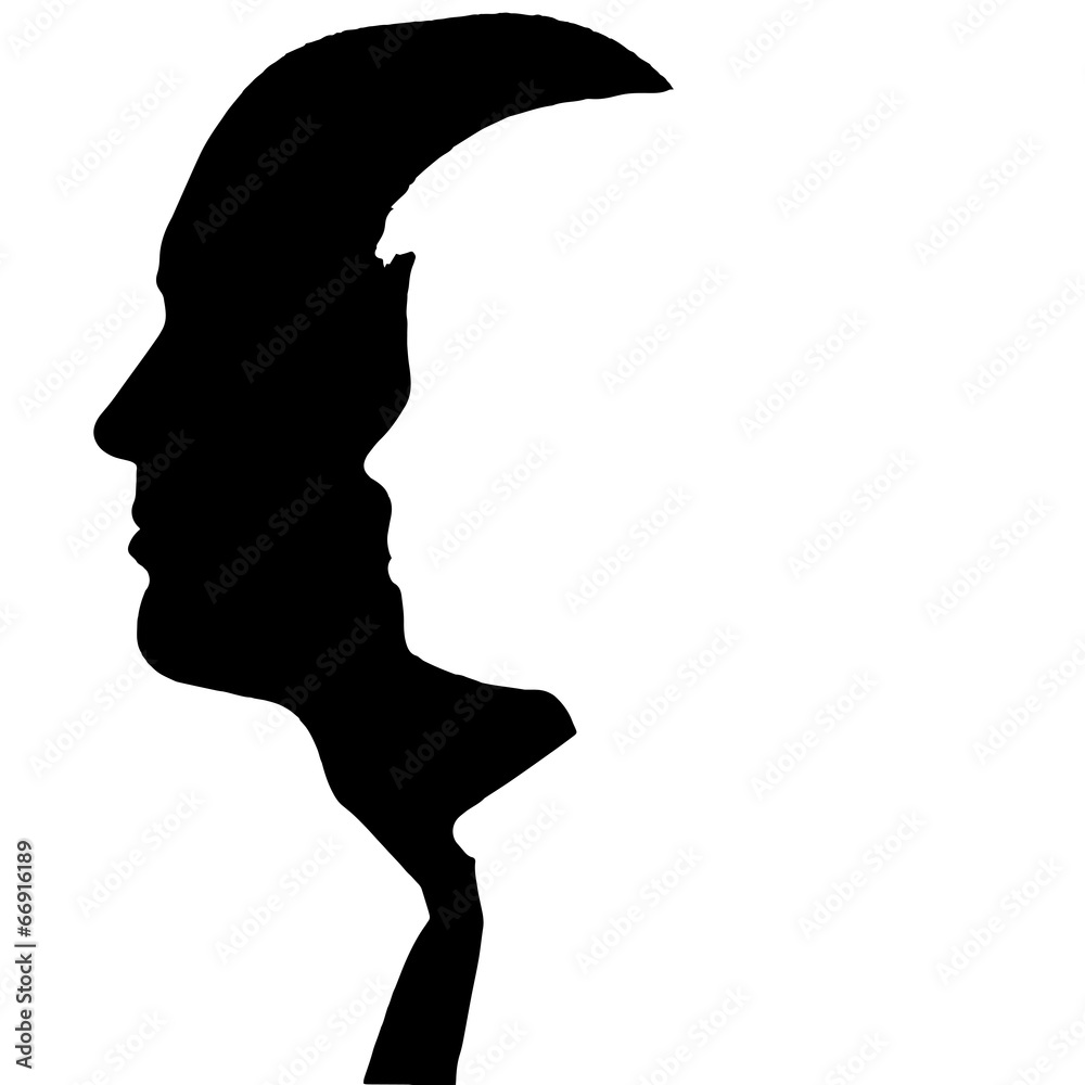 Vector silhouettes family. Vector silhouettes family.