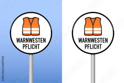 verkehrszeichen warnwesten pflicht II
