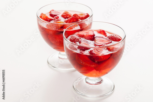 Strawberry jelly dessert