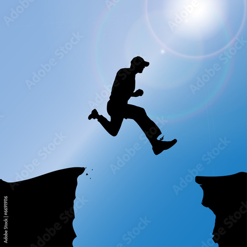Vector silhouette of a man.