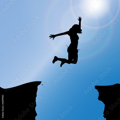 Vector silhouette of a woman.
