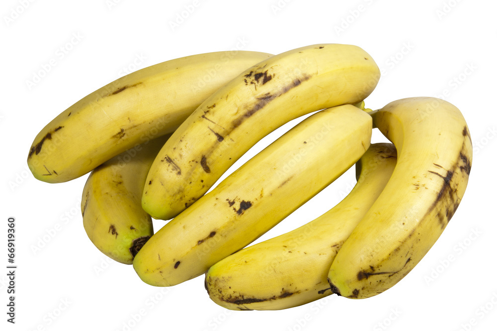 Bunch of Ripe Yellow Bananas as a Healthy Snack