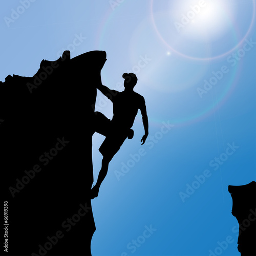 Vector silhouette of a man.