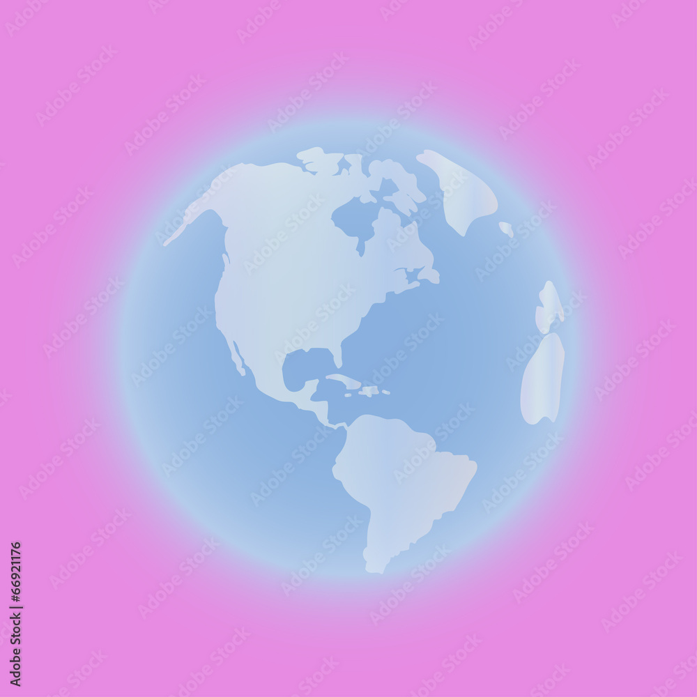 Vector silhouette of the globe.