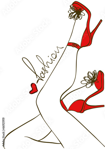 Female legs in high heels