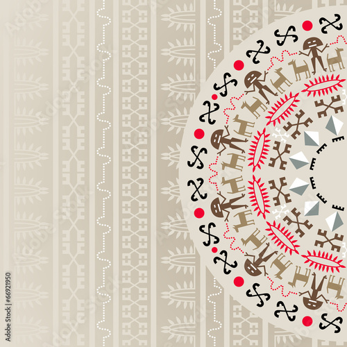 Primitive Art Abstract Background