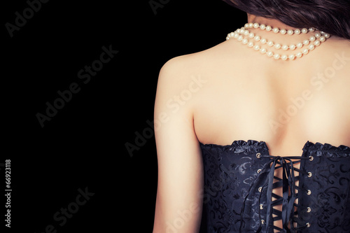 Fotografia woman wearing black corset