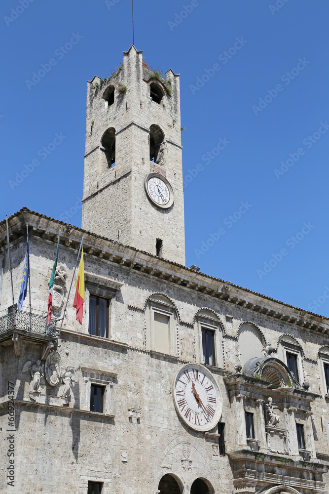 Fototapeta premium The Palazzo dei Capitani del Popolo, Ascoli Piceno-Italy