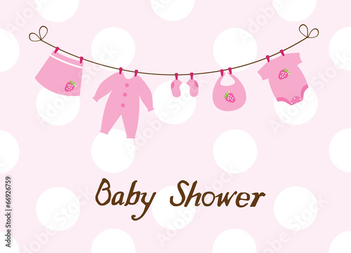 vector baby shower card