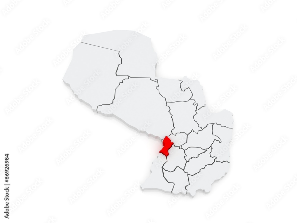 Map of Centrale. Paraguay. Map of Centrale. Paraguay.