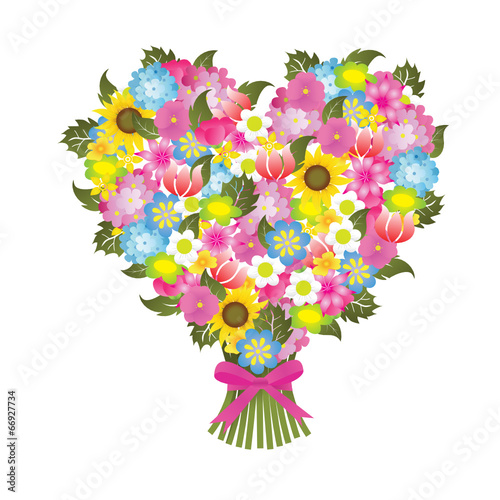 Coração de flores