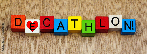 Photography Love for Decathlon, sign series for sport, Olympics and athletic