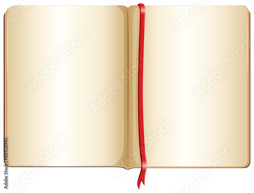 A topview of an empty notebook