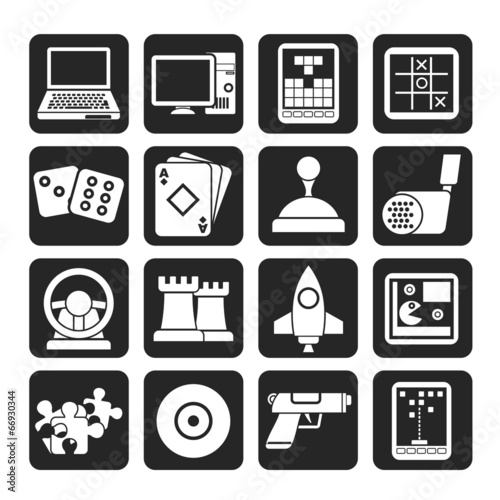 Silhouette Computer Games tools and Icons