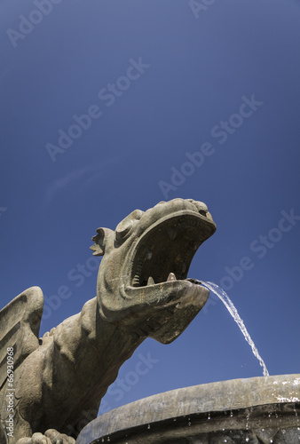 Lindwurm von Klagenfurt, Lindwurmbrunnen, Kärnten, Österreich photo