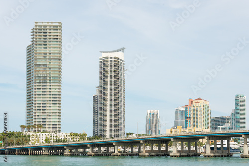 Modern residencial buildings on Miami Beach © kmiragaya
