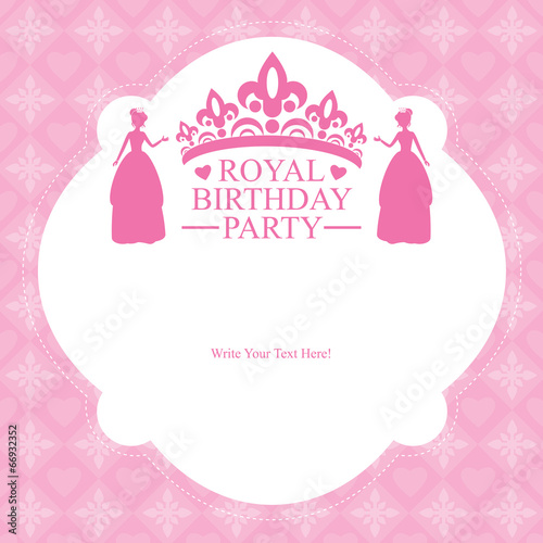 Birthday Princess Party Card