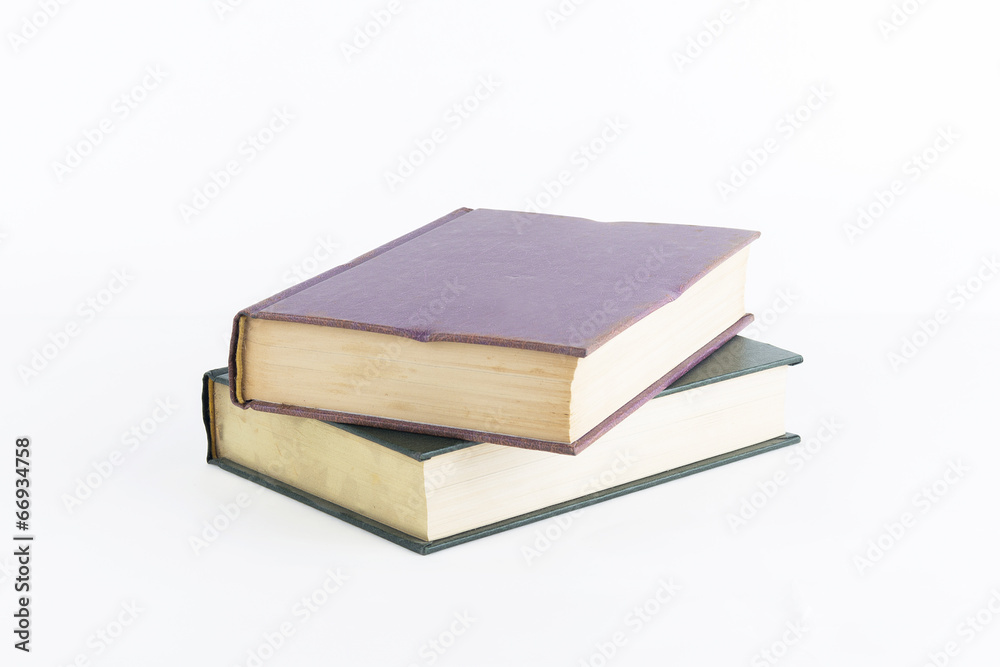 stack of old books isolated on white stack of old books isolated on white