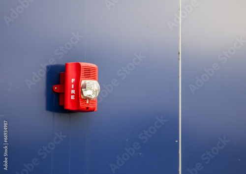Obraz na plátně A fire alarm with built in strobe light to alert in case of fire