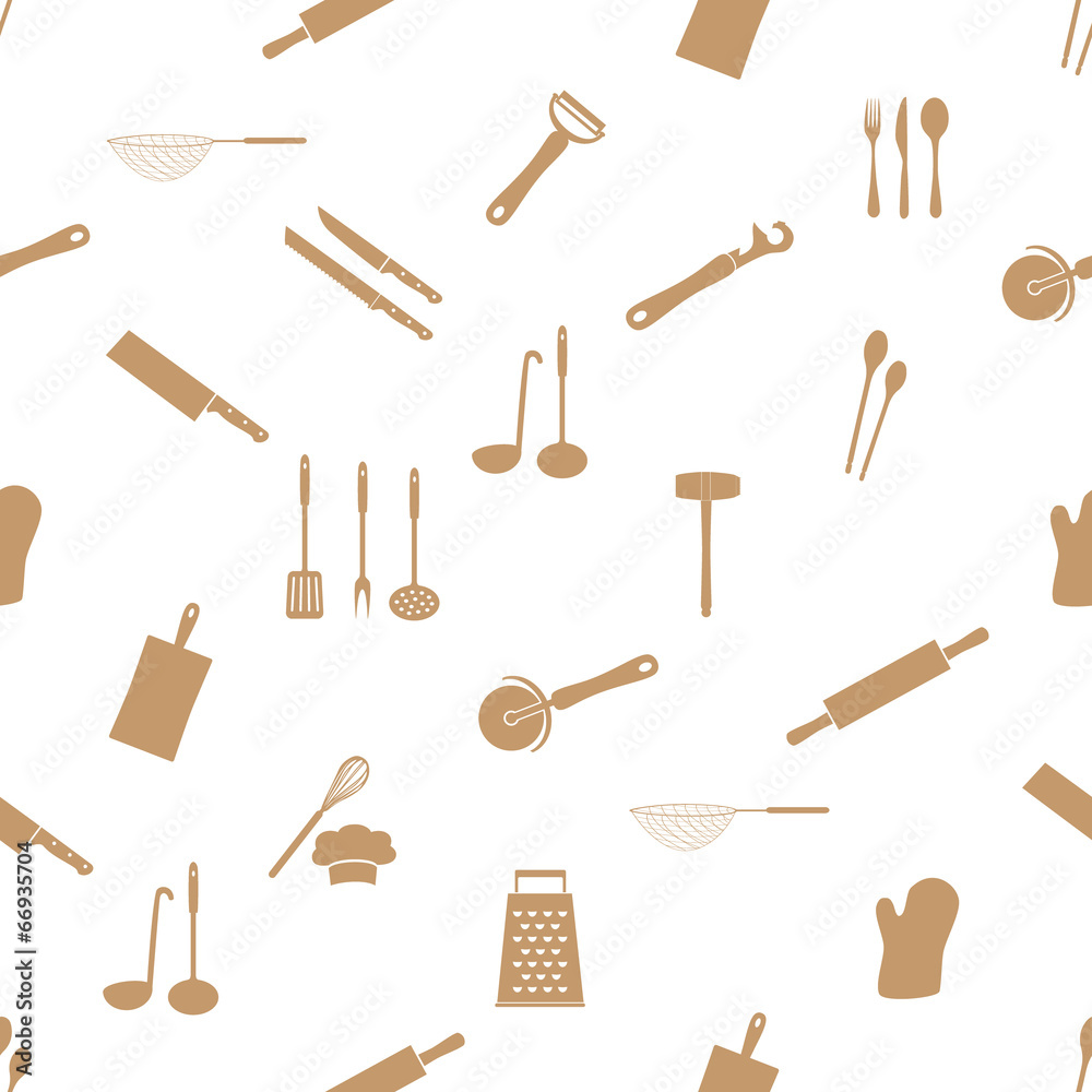 home kitchen cooking utensils seamless pattern eps10 home kitchen cooking utensils seamless pattern eps10