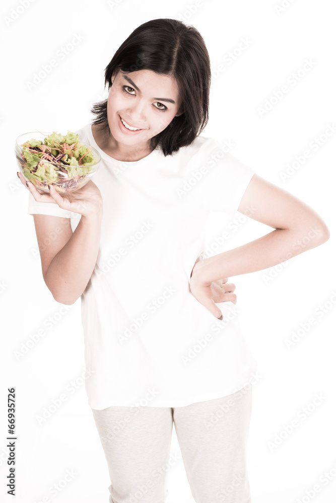 portrait of a lovely young woman eating healthy portrait of a lovely young woman eating healthy
