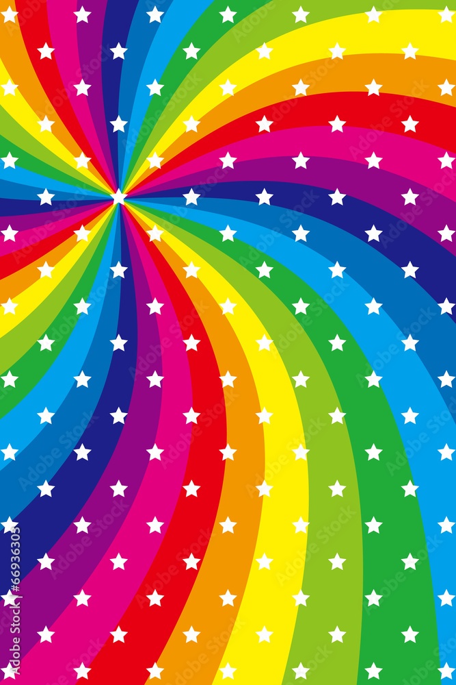 Background Wallpaper Vector Illustration Design Free Free Size Charge Free Colorful Color Rainbow Show Business Entertainment Party 背景素材 壁紙 虹 虹色 七色 レインボー 放射状 渦 Stock Vector Adobe Stock