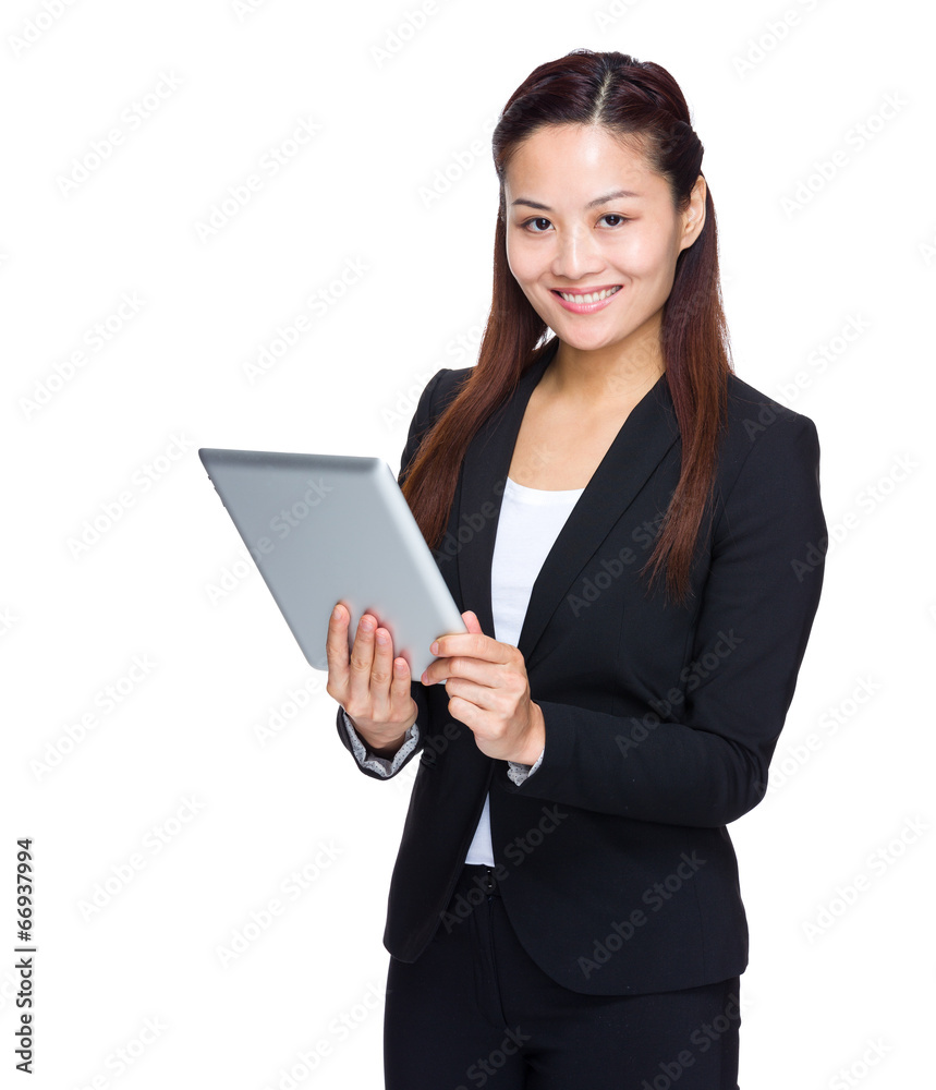 Asian female doctor use tablet computer Asian female doctor use tablet computer