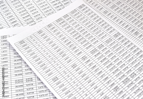 Background of the numbers on sheets  paper
