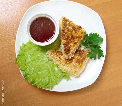 grilled cheeset with  sesame photo