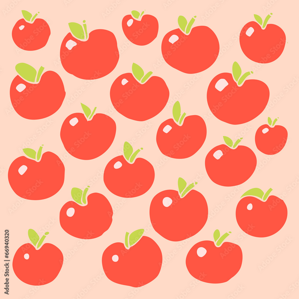 Apples pattern. Vector illustration, hand drawing Apples pattern. Vector illustration, hand drawing