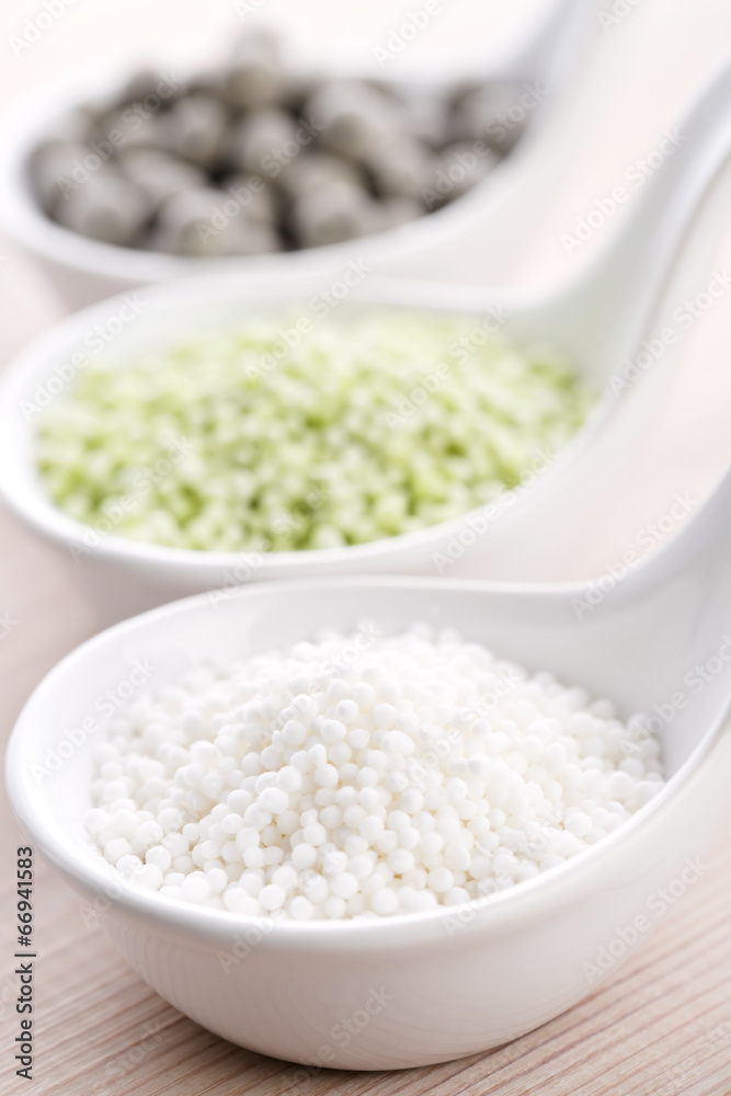 tapioca pearls with lime. white bubble tea ingredients tapioca pearls with lime. white bubble tea ingredients