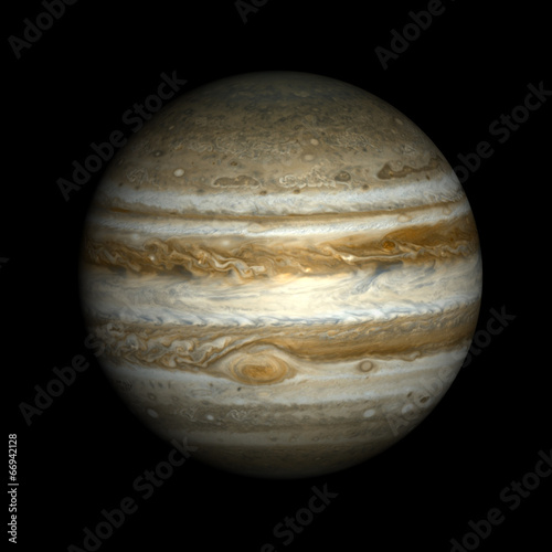 Fototapeta Naklejka Na Ścianę i Meble -  Jupiter, isolated on black.