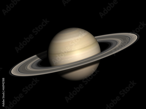 Saturn isolated on black. photo